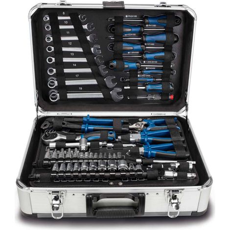 MOBILE WERKSTATT MIT WERKZEUG 101 TLG WERKZEUGKOFFER WERKZEUGBOX SCHEPPACH TB150 (1/10)