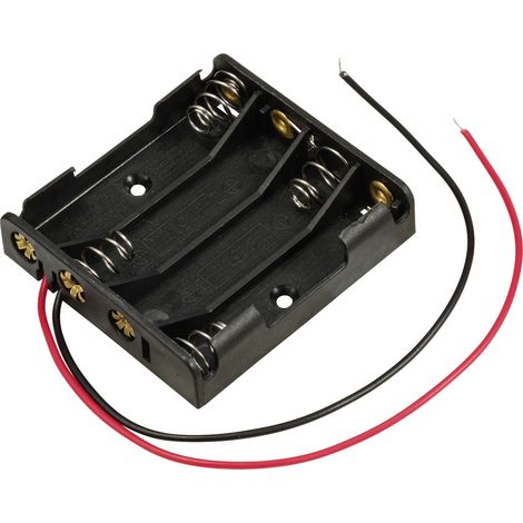 TRU COMPONENTS TC-13220676 Batteriehalter 4x Micro (AAA) Kabel (L x B x H) 51 x 47 x 12 mm