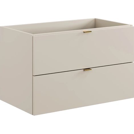 Mobile sotto lavabo sospeso Beige 80 cm - LAVENA (1/4)