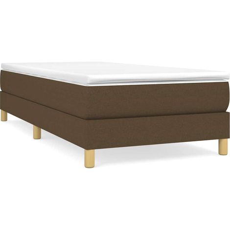 Maison Exclusive - Sommier à lattes de lit avec matelas Marron foncé 90x190 cm (1/5)
