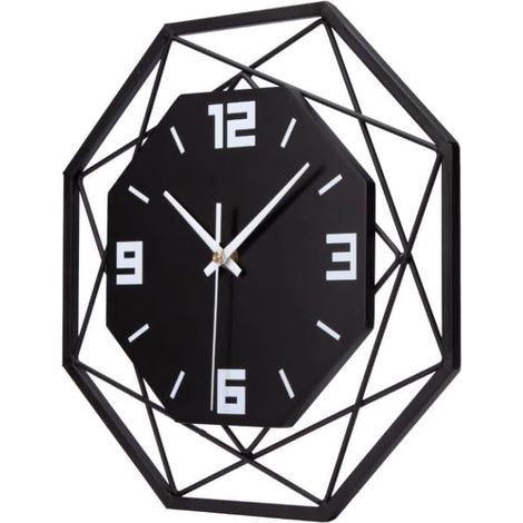 Horloge en Métal Silencieuse Murale sans Tic-Tac 30CM (1/5)