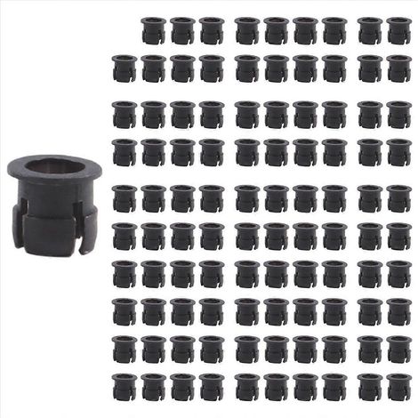 100x Boîtiers de montage pour panneaux d'affichage LED à clip en plastique noir de 5 mm (1/5)