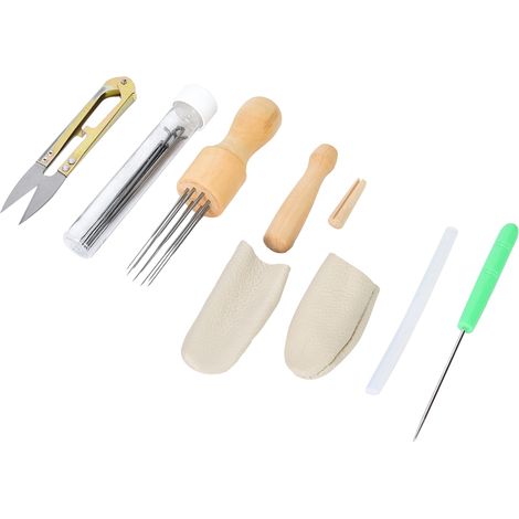 Kit de feutrage à l'aiguille, coupe-fils, poinçon, protège-doigts et boîte de rangement (Kit d'outils Y1) (1/5)
