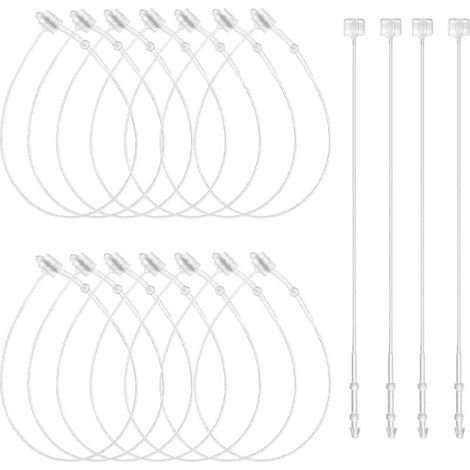 5000 Pièces Fils de pour étiquettes suspendues Attaches en Plastique Transparent Longueur 128mm Attache d'étiquette de Prix en Plastique Fil de sécurité pour étiquettes de Prix Vêtements