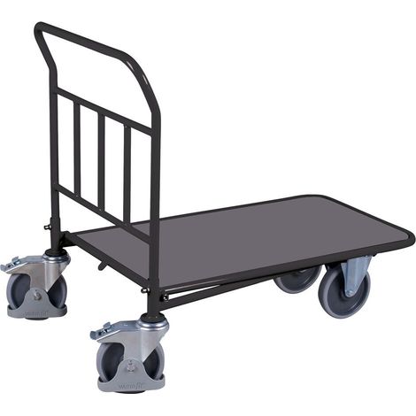 VARIOfit CC-Wagen mit Ladefläche 880x500mm in Buchendekor RAL 7016 Anthrazitgrau (1/2)