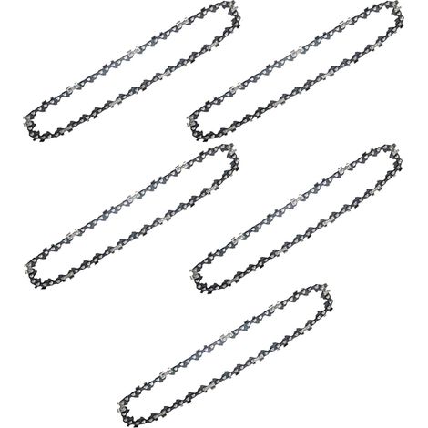 5 pièces Chaine de Tronconneuse 6 pouces, Chaine Tronconneuse Avec Guide Meule 37 Drive Links, ChaîNes pour TronçOnneuses pour la Coupe du Bois, les Branches d'Arbres et l'élagage (1/4)