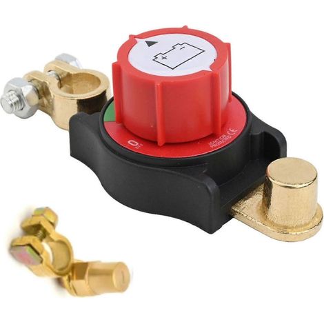 Interrupteur principal isolateur 1248V avec disjoncteur de batterie monté à l'arrière, compatible avec les automobiles, les navires et les camping-cars, borne négative marche/arrêt, 1 jeu. (1/5)