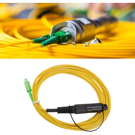 Câble Fibre Optique Patch Armored à Parois Étanche SC APC Jumper Fil Monomode 5m 16.4ft PVC pour Professionnels Intérieur & Extérieur (1/5)