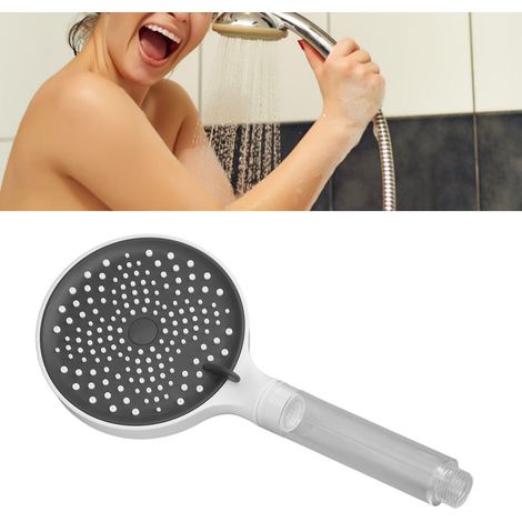 Duschkopf mit 3 Funktionen, Druckverstärkung, Duschkopf-Set, weiß (1/5)
