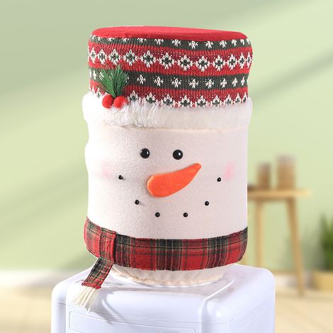 Verseau de Noël housse en tissu réutilisable pour seau distributeur d'eau, couvre-poussière avec boucle (1/5)