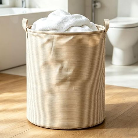 Grand panier à linge portable en tissu pour la maison, la chambre et la salle de bain (1/5)