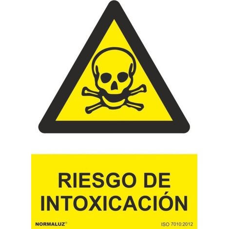 Señal Riesgo de Intoxicación Con Tintas UV | ADHESIVOS DE VINILO - 150 x 200 mm (1/2)