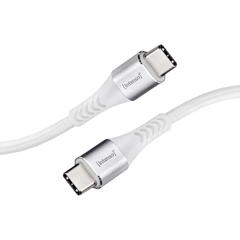 Intenso Câble USB USB 2.0 USB-C® mâle, USB-C® mâle 1.50 m blanc gaine textile 7901002 (1/4)