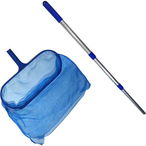 Filet de piscine avec manche télescopique, épuisette pour piscine, écrémage des feuilles, nettoyage pour piscine et spas (1/5)