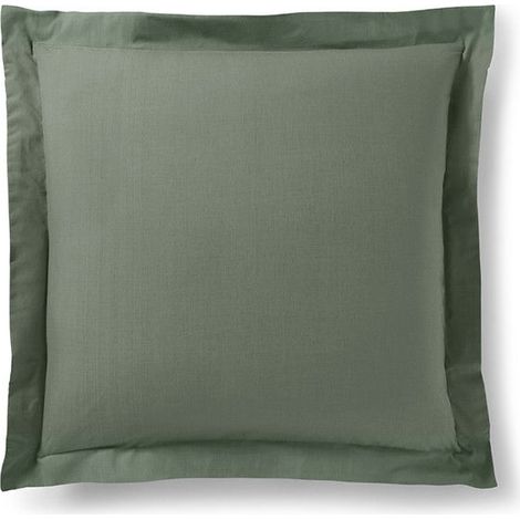 Taie d'oreiller - Prémium Romarin - 63 x 63 cm - 100% coton - Certifiée Oeko-Tex - Volant plat (1/3)