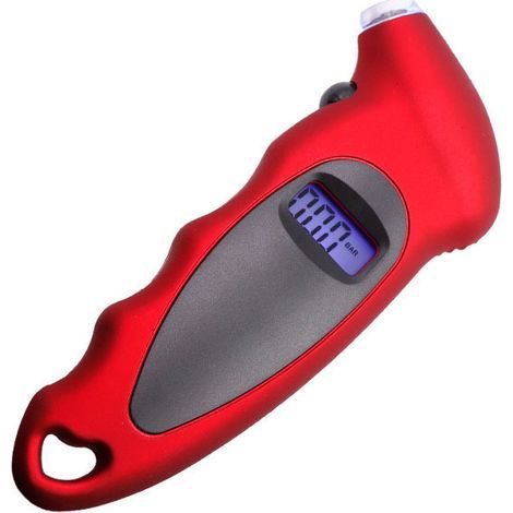 Manomètre de pression des pneus – Moniteur de pression des pneus – Numérique – Manomètre – Rouge (1/5)