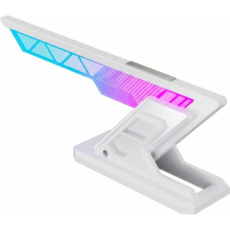 Support GPU, Hauteur Réglable Support Carte Graphique avec Base Magnétique&Patin en caoutchouc, GPU Sag Bracket Pour Cartes Graphiques Universelles, 75-125mm, ARGB Blanc (1/5)