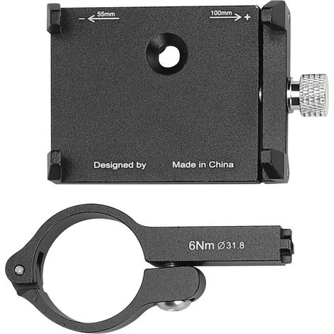 PRO1 Handyhalterung aus Aluminiumlegierung für Motorrad/Fahrrad, Navigationszubehör, Schwarz (1/5)