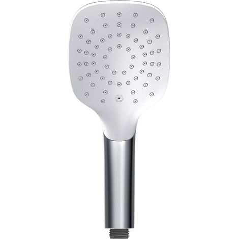 Primaster Handbrause Water Pic quadratisch chrom-weiß mit Wasserspareinsatz Handbrause (1/2)