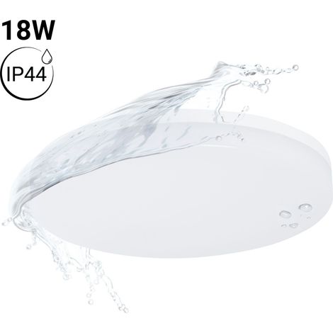 Plafonnier LED 18W - IP44 - Ø26 cm - Blanc Chaud