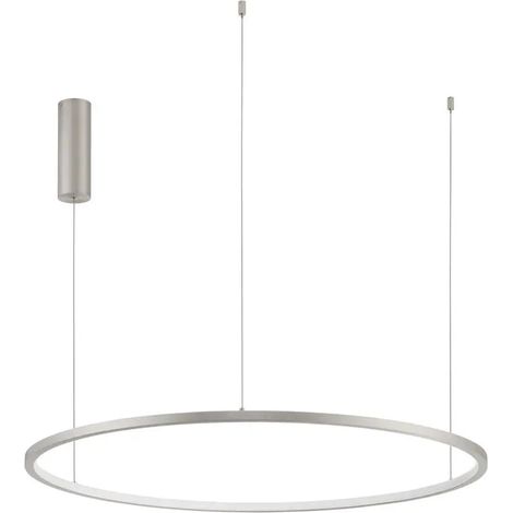 [NEUWERTIG] B-Ware Nova Luce Pendelleuchte Hängeleuchte Tarquin Led Silber Warmweiß Dimmbar ø 80 Cm