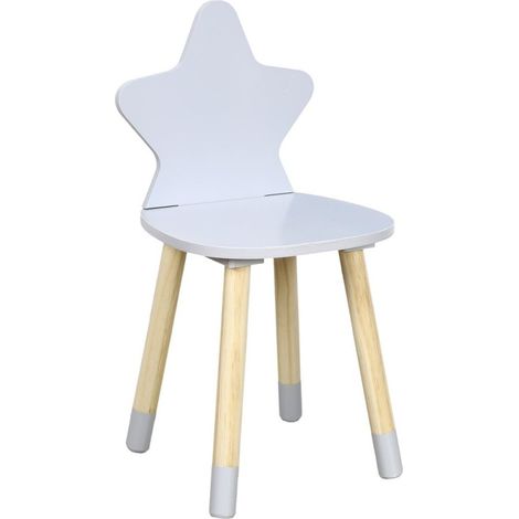 Chaise enfant étoile coloris gris (1/5)