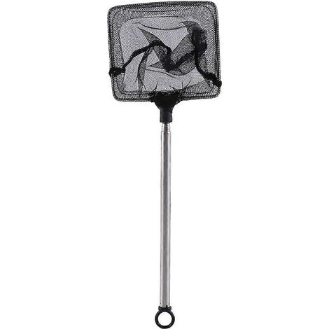 Mini épuisette télescopique réglable pour aquarium, filet carré pour poissons et crevettes, accessoire d'aquarium à mailles fines et résistantes (1/3)