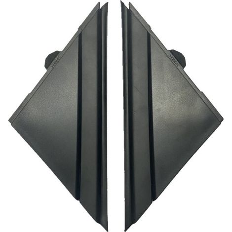 Lntyq Couvercle de Drapeau de Rétroviseur de Porte 1SH17KX7AA Rétroviseur Gauche Droite Triangle Plaque Garniture Remplacement pour FIAT 500 2012 à 2017 (Noir brillant)