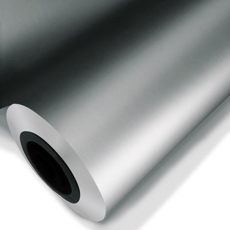 ARGENTO OPACO - Pellicola Metallizzata adesiva - 122cm di larghezza - Misura: 122x100 cm (1/2)