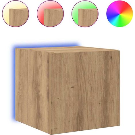 Maison Exclusive - TV-Wandschrank mit LED Kunsthandwerk Eiche 30,