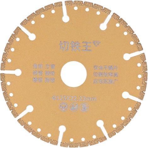 Disque de coupe multifonctionnel pour braser l'acier et le métal, 125 x 22,23