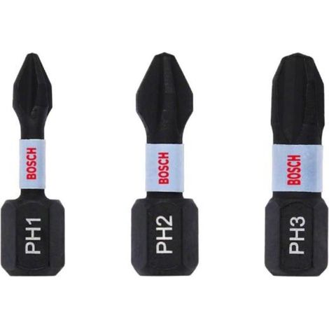 bosch caja 3 puntas impact pro philips ph1-2-3 p25mm 2608522470 (1/3)