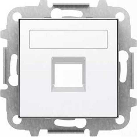 Cache-prise pour ordinateur avec volet roulant Niessen Serie Sky Blanc