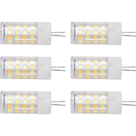 6er-Pack G4 5W 52LED-Lampen, 3 Farbtemperaturen, 220V, für Decken- und Wandleuchten, Zuhause und Büro (1/5)
