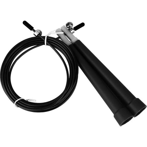Corde à Sauter, Corde à Sauter de Vitesse Réglable pour l'Exercice d'Entraînement de Fitness, Boxe, Gym noir (1/5)