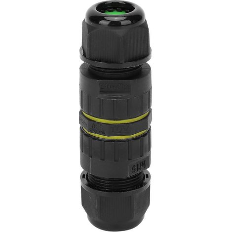 Wasserdichter 3-adriger Außenkabelverbinder M16-3P IP68 0,5–1,5 mm² 7–10 mm