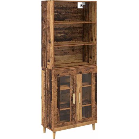 Maison Exclusive - Aparador alto Madera envejecida 69,5 x 32,5 x