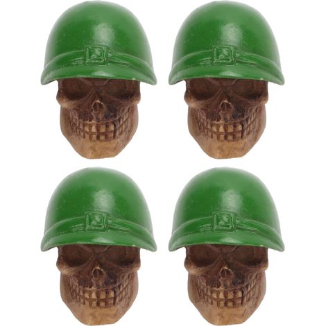 4 embouts de valve de pneu style crâne antioxydation universels pour voitures camions vélos motos vert (1/5)