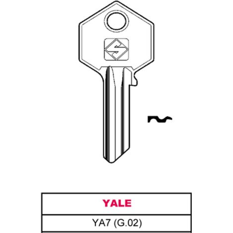 Silca chiave ottone ya7 (g.vac 0) yale (20 pezzi) - Silca