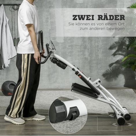 Stepper mit Handgriff und LCD-Bildschirm, 12 Widerstandsstufen, Schwarz/Silber OKMYHOME (1/5)