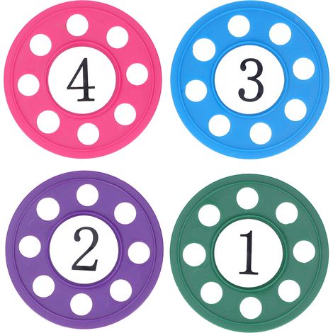 Lot de 4 jouets de piscine pour plongée, forme ronde, grand nombre, jeu de lancer, immersion, entraînement de natation (1/5)