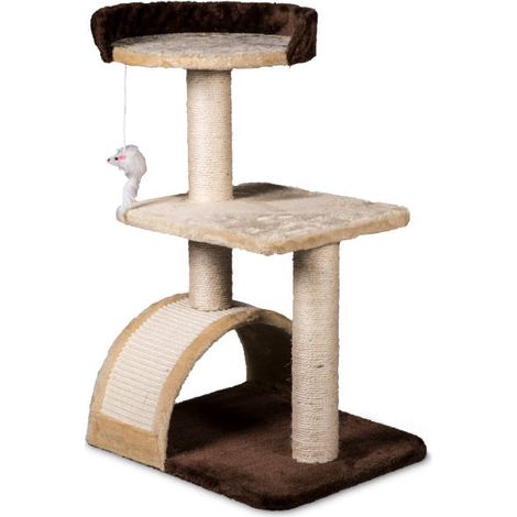Tiragraffi marrone-beige con cuccia e cilindri