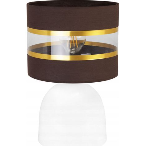 LAMPADA DA COMODINO, ELEGANTE PARALUME ORO, 20 CM
