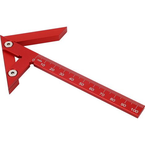 Jauge de centrage 105 mm 45° 90° Règle de traçage en alliage d'aluminium, outil de mesure pour le travail du bois (1/5)