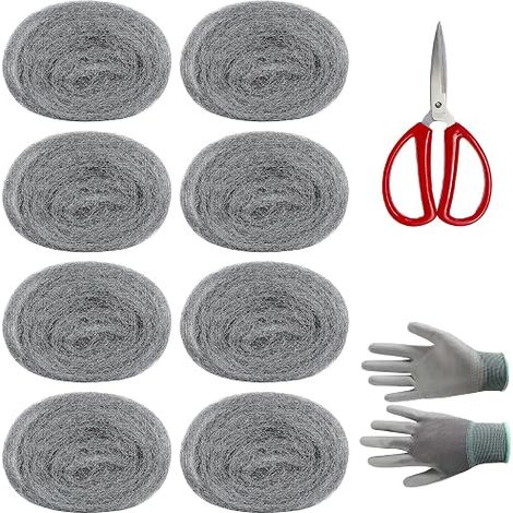 stainless steel wool for cleaning polishing scissors with work gloves for holes and cracks in house walls (1/5)