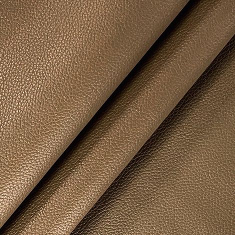 Ecopelle Morbida Lucida Metallizzata Tessuto Similpelle Rivestimento Pelle Sintetica Bronzo - 140x600 cm