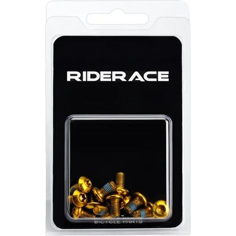 Tornillo para disco de freno de bicicleta, fabricado en acero inoxidable duradero, diseño Torx T25, color dorado. (1/2)