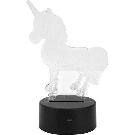 Lampe de nuit 3D tactile avec interrupteur et batterie USB, décoration lumineuse créative, cadeau (1/5)