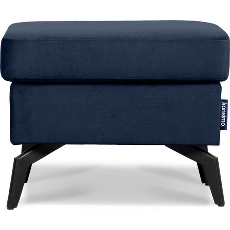 KONSIMO CORDI Pouf auf Beinen, Marineblau (1/4)