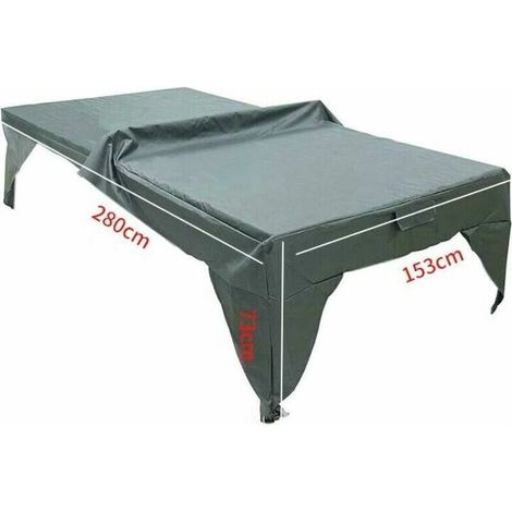 Telo di copertura antipolvere grigio per tavolo da ping-pong da esterno, pratico, impermeabile, facile da pulire - Resistente all'usura, per proteggere mobili da interni ed esterni (1/4)